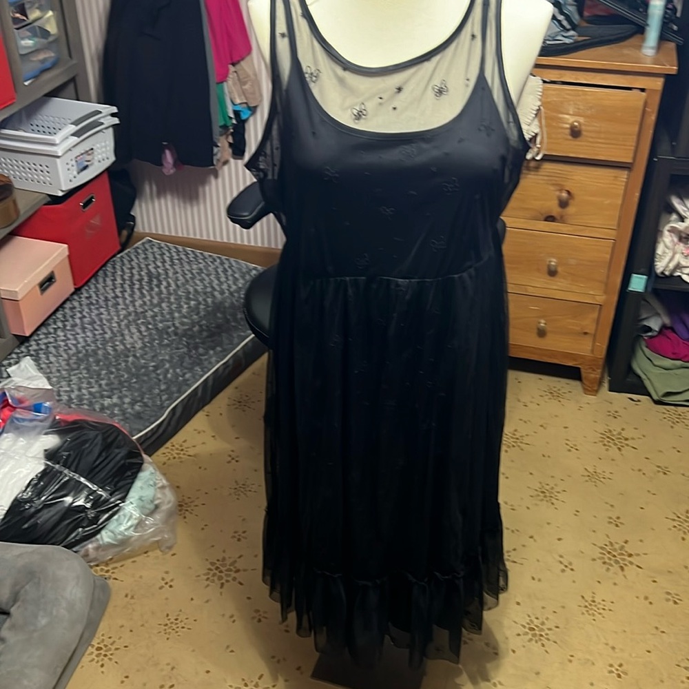 New with tags . Sleeveless. Sheer. Summer dress